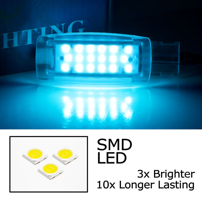 Ice Blue LED Visor Vanity Mirror Lights For Golf GTi EOS Jetta Passat CC Tiguan