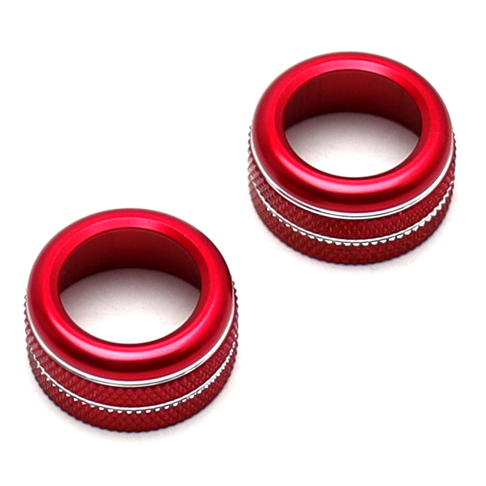 JDM Red Stereo/Radio Vol/Tune Knob Covers For Subaru 20+ Legacy Outback, 22+ WRX