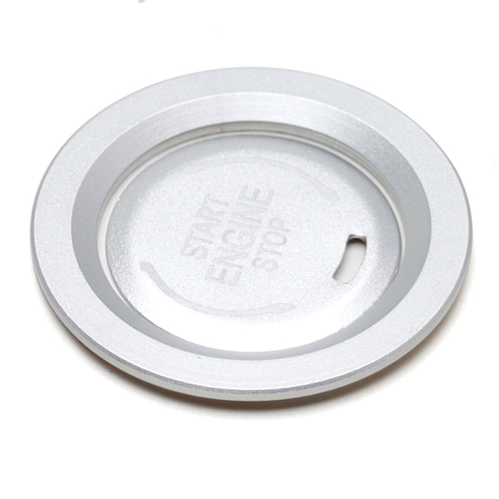 Satin Silver Engine Push Start Cover w/ Ring Trim For 2019-up Chevy Cadillac GMC