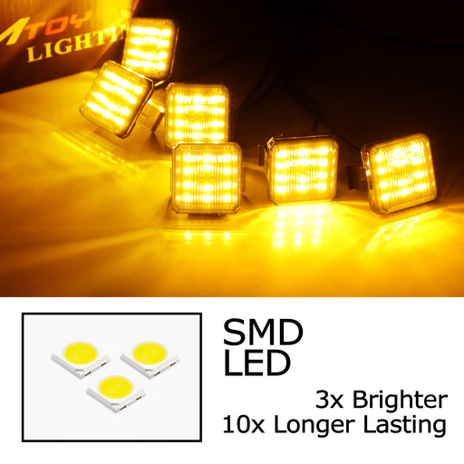 6pc Smoke Lens Amber LED Grille Lighting Kit For Toyota 2024+ Land Cruiser J250