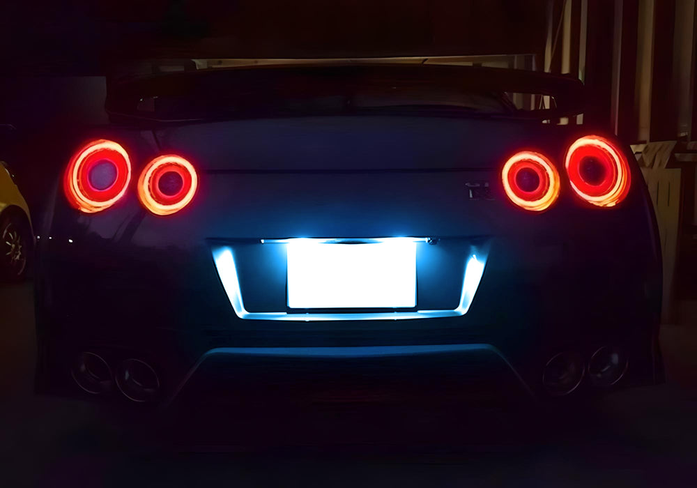 Ice Blue Full LED License Plate Lights For Nissan 350Z 370Z GTR Infiniti G37 Q60
