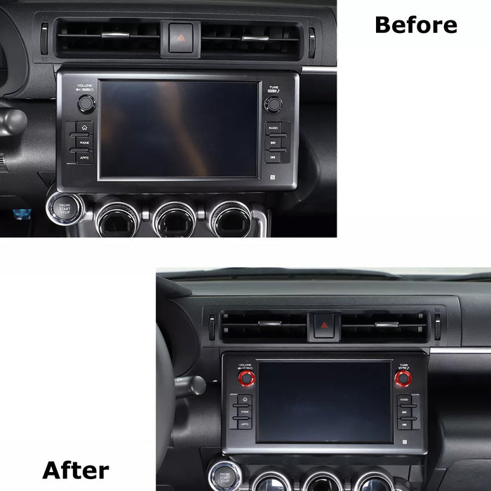 JDM Red Stereo/Radio Vol/Tune Knob Cover Rings For 2022+ Subaru BRZ Toyota GR86