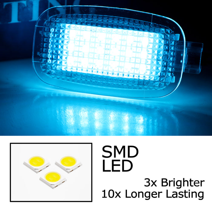 Aqua Ice Blue Full LED Lamps For Mercedes Side Door/Foot Area/Vanity/Trunk Light