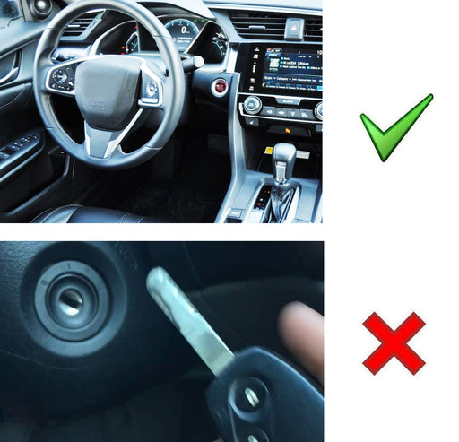 Sports Red Engine Push Start Button w/Surround Ring For 16+ Gen10 Gen11 Civic