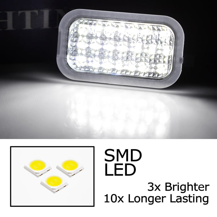 White Full LED Under Mirror Lights For 07-14 Chevy Silverado Suburban GMC Sierra