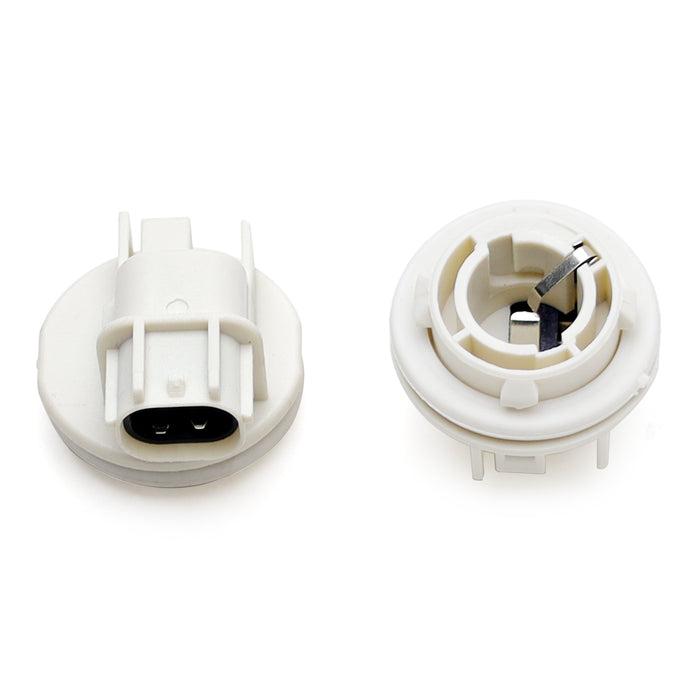 (2) 1156 Headlight Front Turn Signal Bulb Plug Adapter Sockets For Hyundai Kia