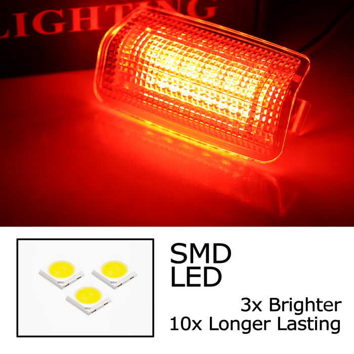 Red 18-SMD Full LED Side Door Lights For Toyota 22+ Tundra/Sequoia Lexus GX550