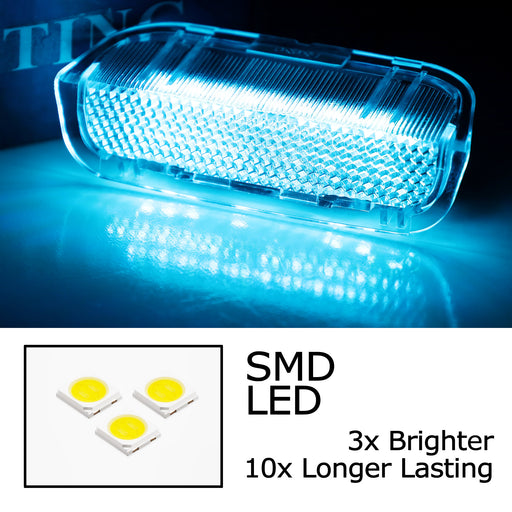 Aqua Ice Blue 18-LED Side Door Lights For VW Golf GTi EOS Jetta Passat Tiguan CC