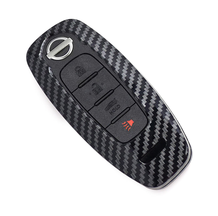 Carbon Pattern Key Fob Case For Nissan 22+ARIYA Rogue Kicks Pathfinder Smart Key
