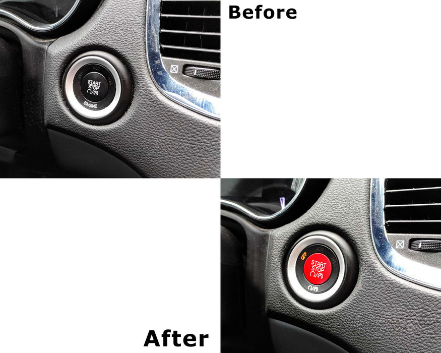 SRT Style Red Engine Push Start Button Replacement For Dodge Charger Challenger