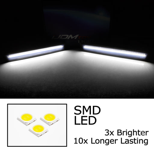 Smoked Lens All White Front/Rear LED Side Marker Lights 2015-24 Dodge Challenger
