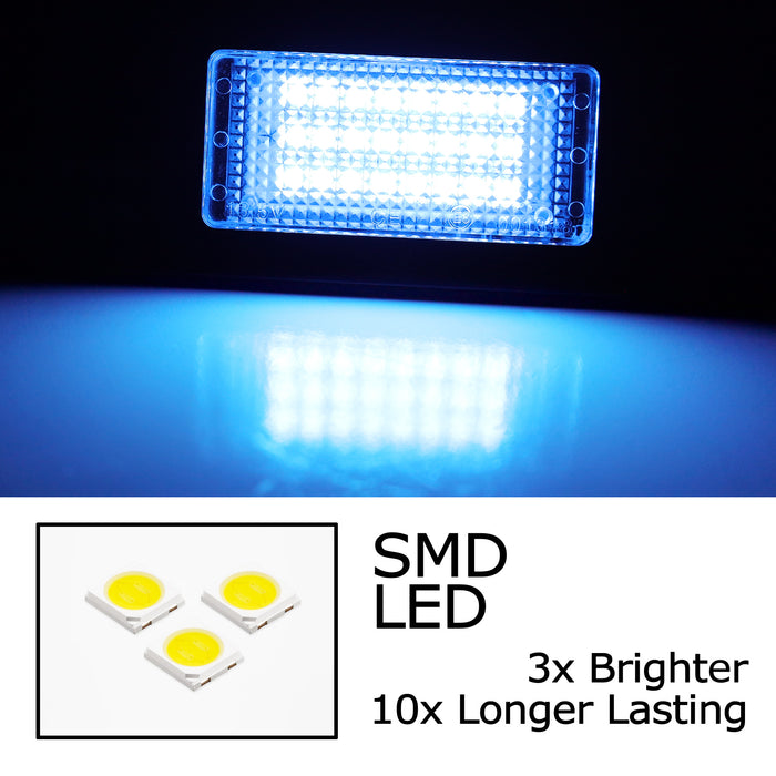 Aqua Ice Blue Full LED License Plate Lights For MINI Clubman Countryman Paceman