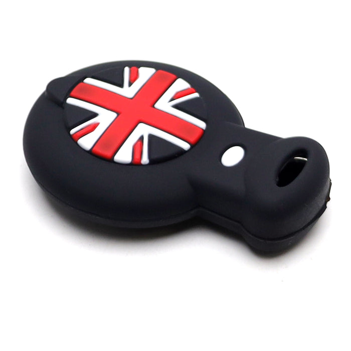 Union Jack Black Silicone Key Fob Case For Mini Gen2 R55 R56 R57 R58 R59 R60 R61