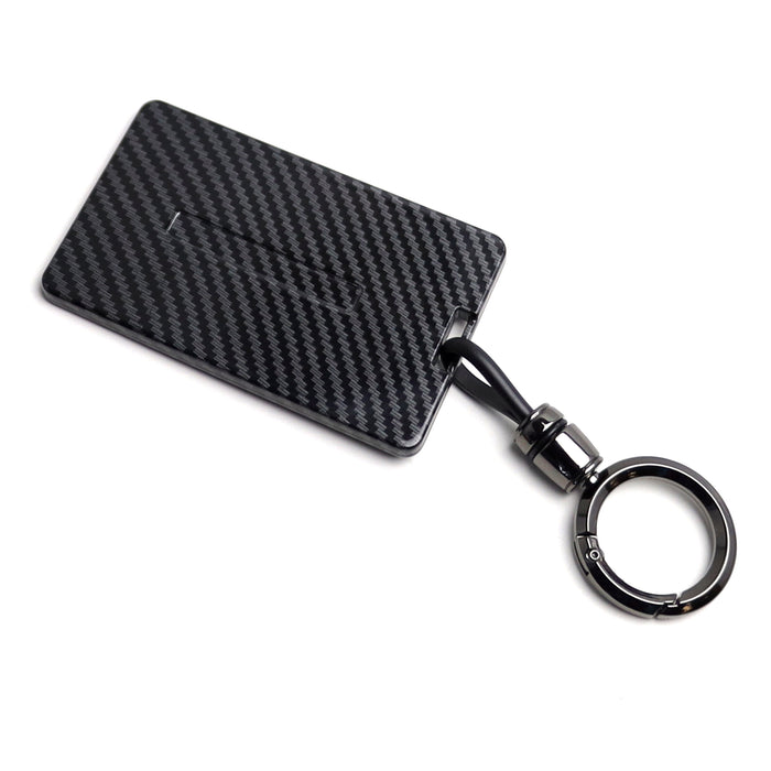 Black "Carbon Fiber" Key Card Holder Keychain For Tesla Model 3 Y S X Cybertruck