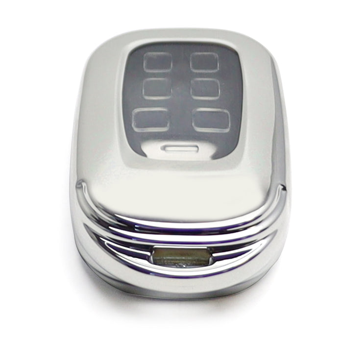 Silver Front/Back Full Coverage TPU Key Fob Case For 22+ Honda Accord Civic CRV