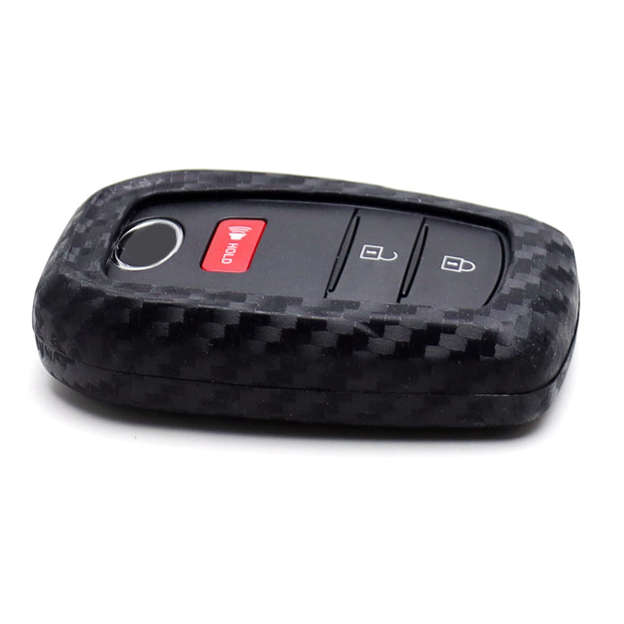 Carbon Fiber Soft Silicone Key Fob For JDM Imported Toyota Fortuner Hilux Prado