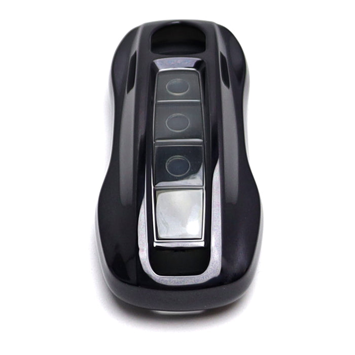 Black TPU Key Fob Cover w/ Button Cover Panel For 2017-up Porsche Panamera G2