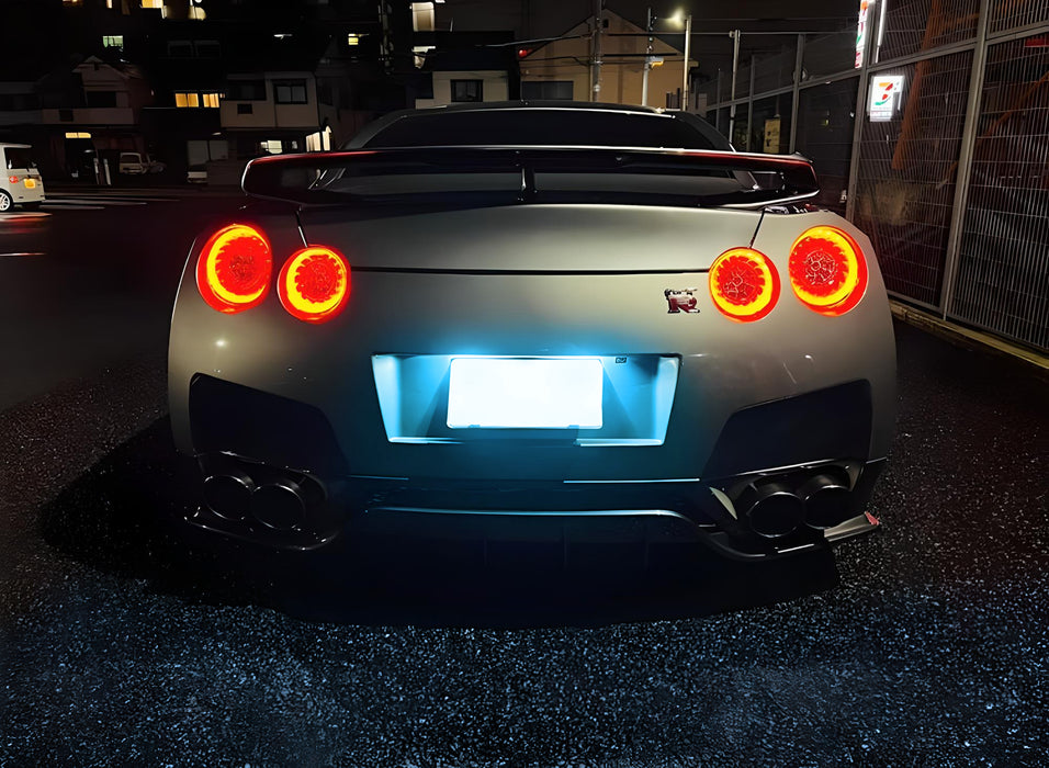 Ice Blue Full LED License Plate Lights For Nissan 350Z 370Z GTR Infiniti G37 Q60