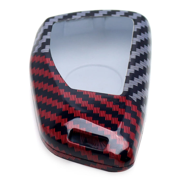 Black/Red Carbon Pattern Hard Key Case Shell For 21+ Chevy Suburban/Tahoe Yukon