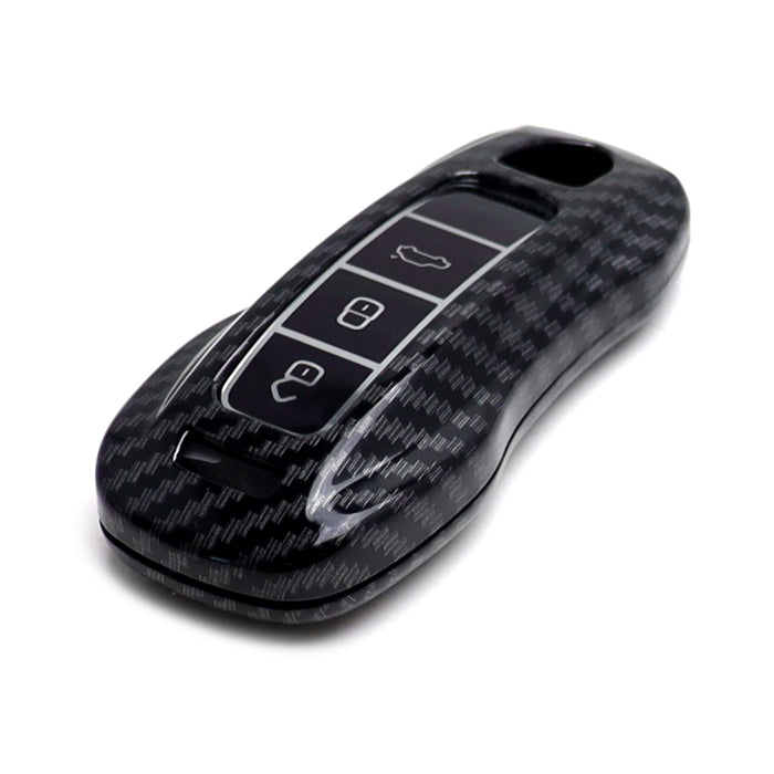 Carbon Pattern Plastic Shell For Porsche Panamera Taycan Cayenne Gen2 Smart Key