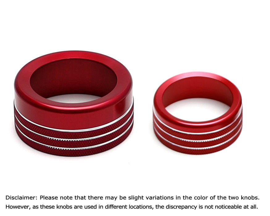 2 TRD Red Driving Mode & Volume Knob Covers For 22-up Tundra/Sequoia 14" Screen