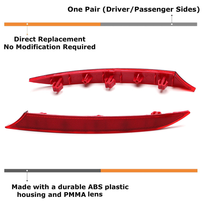 OE-Spec LH RH Red Lens Rear Bumper Reflector For BMW 19-22 G20 3 Series M-Sport