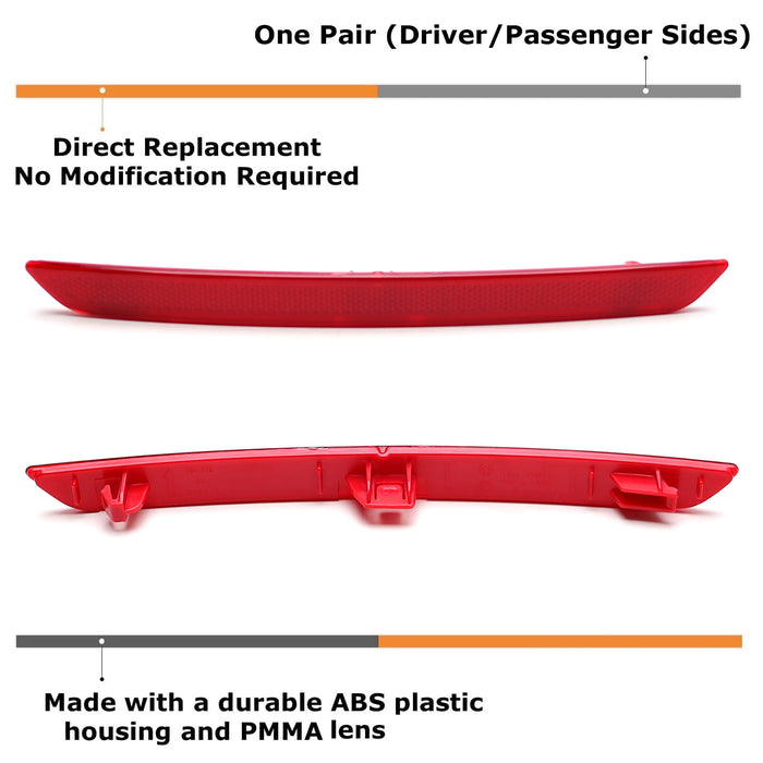 OE-Spec LH RH Red Lens Rear Bumper Reflector For BMW 2014-20 F32 4 Serie M-Sport