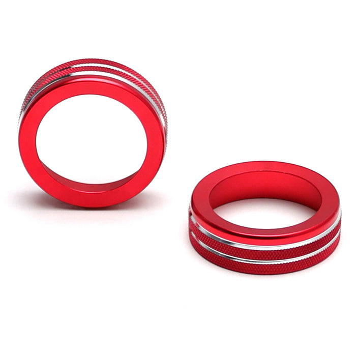 Red Center Dash Stereo Radio Vol Tune Switch Knob Cover For Ford 20-24 Explorer