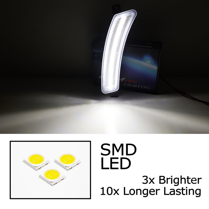 Clear Lens White Full LED Side Marker Lights For 25+ GM Escalade Suburban Yukon