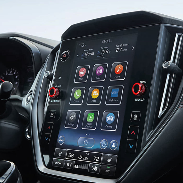 JDM Red Stereo/Radio Vol/Tune Knob Covers For Subaru 20+ Legacy Outback, 22+ WRX