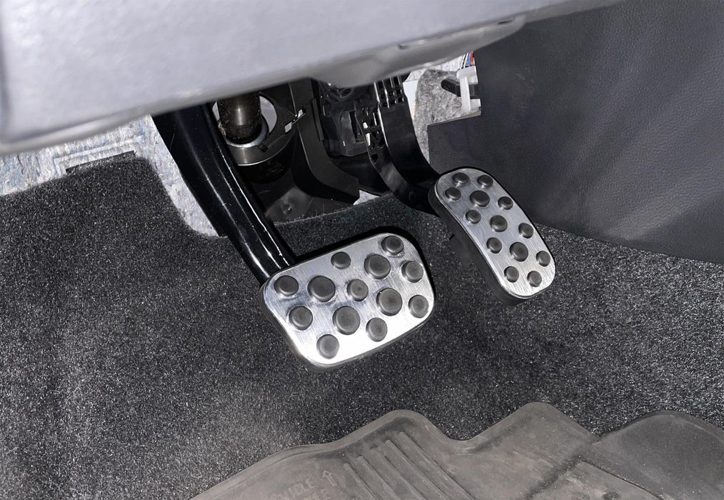 2pc Set Racing Style Silver Aluminum Foot Pedal Covers For Toyota Corolla C-HR