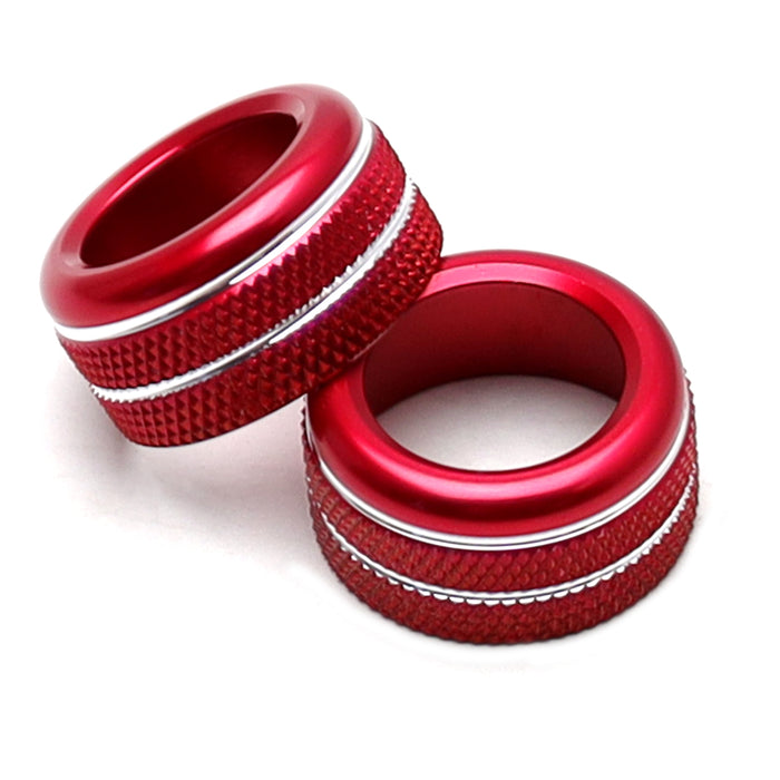 JDM Red Stereo/Radio Vol/Tune Knob Covers For Subaru 20+ Legacy Outback, 22+ WRX
