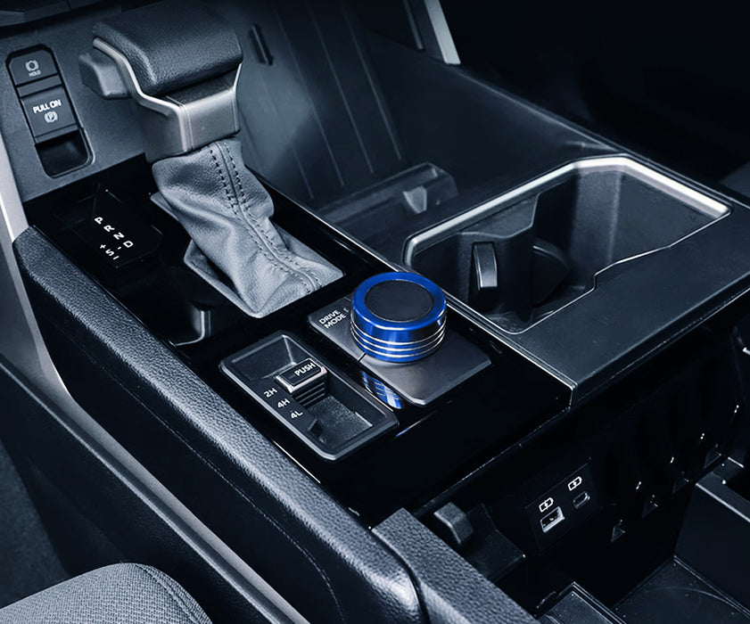 2 TRD Blue Driving Mode & Volume Knob Covers For 22-up Tundra/Sequoia 8" Screen