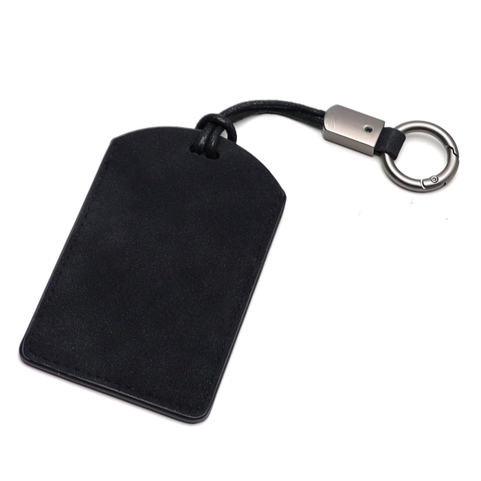 BLK Alcantara Leather Key Card Cover Keychain For Tesla Model 3 Y S X Cybertruck