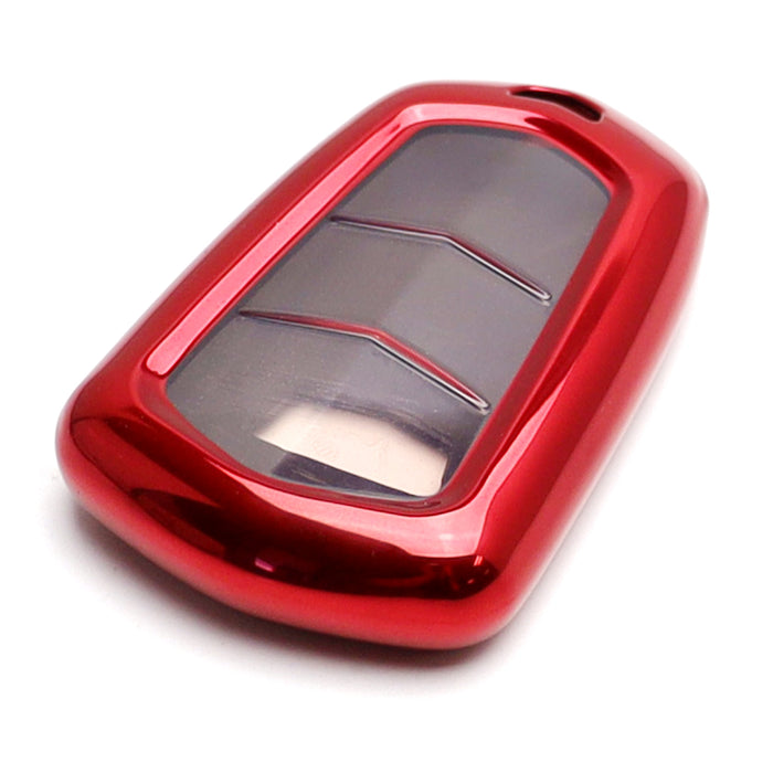Chrome Red TPU Key Fob Case For Cadillac ATS CTS CT6 XTS XT5 ELR SRX Escalade