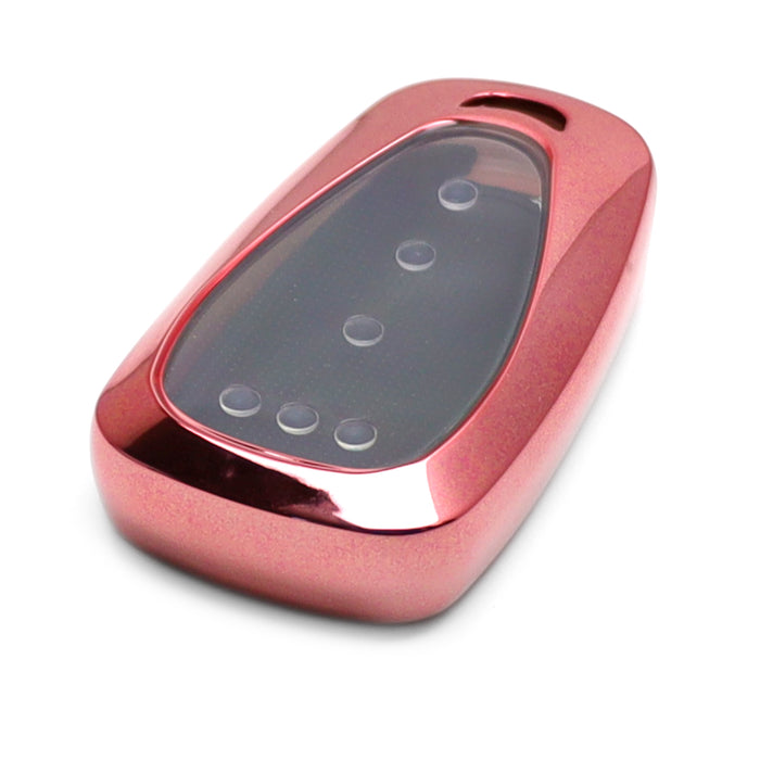 Glossy Pink Smart Key Fob Shell For Chevy Camaro Malibu Cruze Spark Volt Bolt