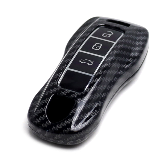 Carbon Pattern Plastic Shell For Porsche Panamera Taycan Cayenne Gen2 Smart Key