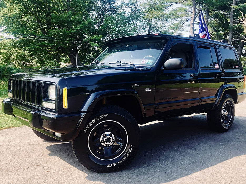 Clear Lens Amber Full LED Front Side Marker Lights For Jeep 1997-01 Cherokee LCI