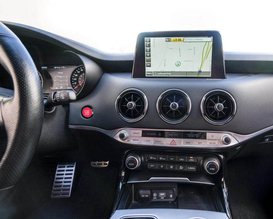 Sports Red Engine Push Start Cover For Kia 2018-2023 K8 Stinger, 2021+ K5 Optima