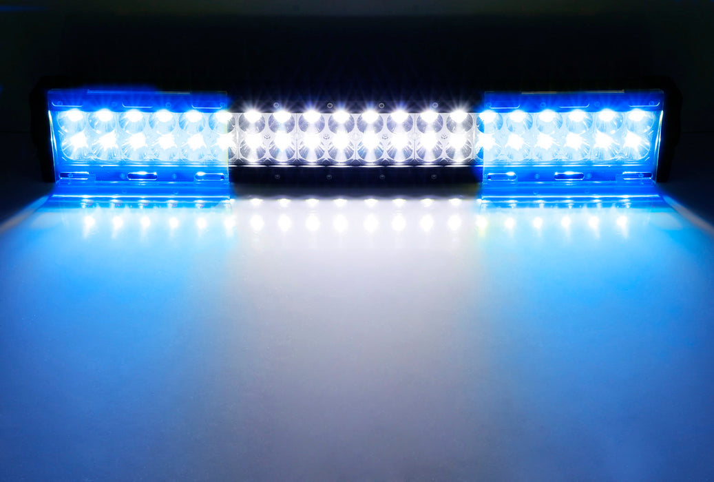 2pc 6-Inch Blue Tinted Colored Double-Row LED Light Bar Lens Protective Covers