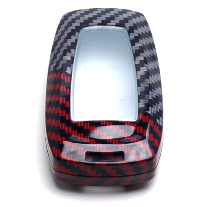 Black/Red Carbon Pattern Hard Key Cover For BMW 1 2 3 4 5 6 7 Series Fxx Chassis