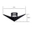 Vintage Style Matte Black Metal V8 Emblem For Grille Hood Trunk Fender Side Door