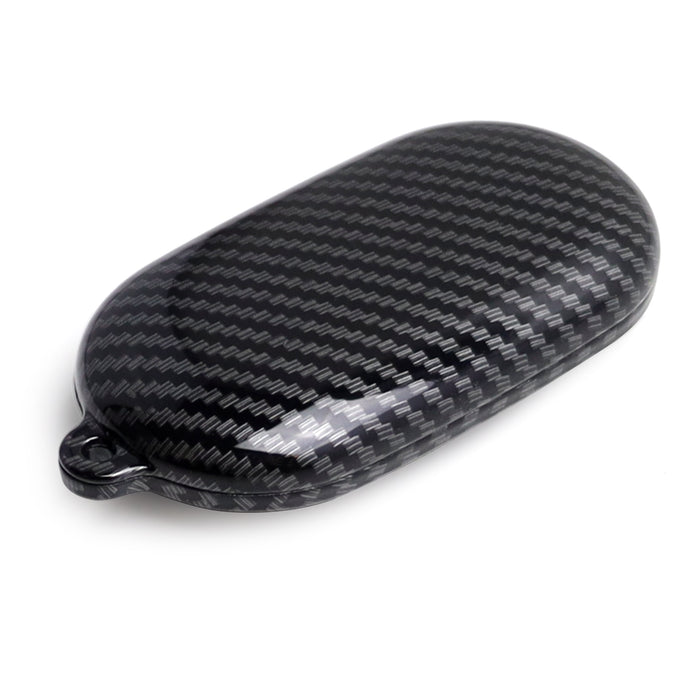 Black "Carbon" Key Fob Shell For Mercedes 22+ C E S EQS EQE Gen4 Oval Smart Key