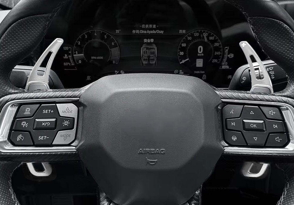 Silver Aluminum Larger Performance Paddle Shifter Extension For 24+ Ford Mustang