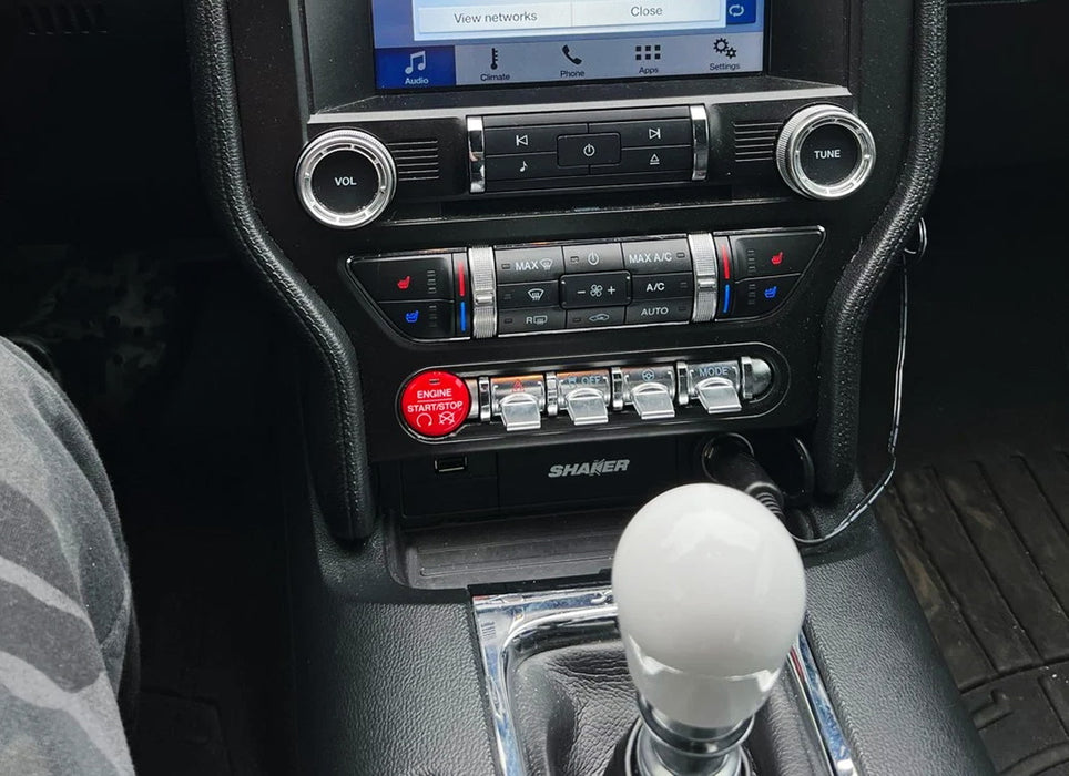 Red Performance GT350 Style Engine Push Start Button Cover For 2015-2023 Mustang