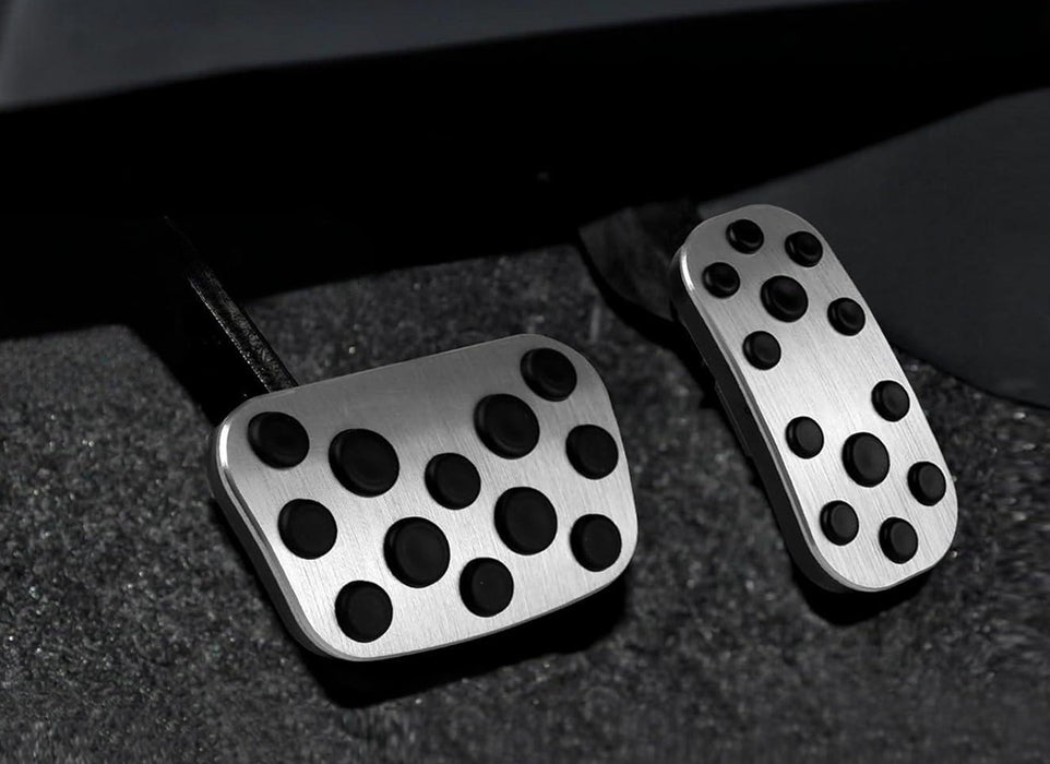 2pc Set Racing Style Silver Aluminum Foot Pedal Covers For Toyota Corolla C-HR