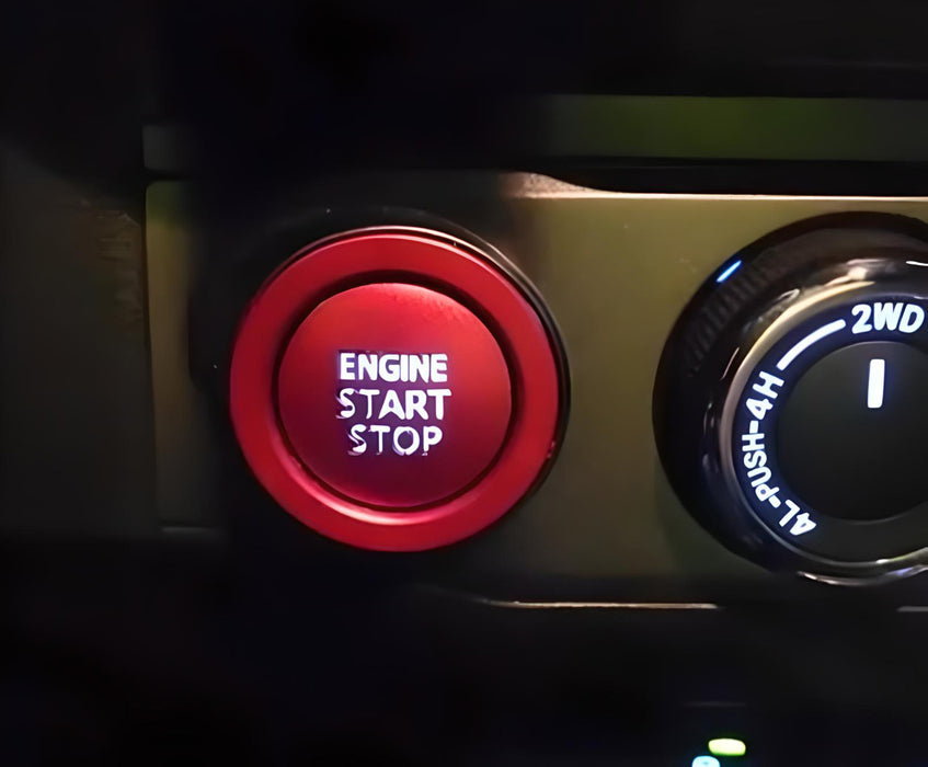 Sports Red "Engine Start/Stop" Push Start Button w/ Ring Trim For Newer Toyota
