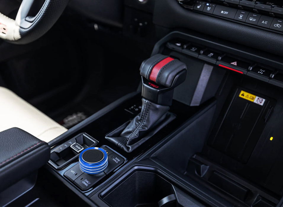 2 TRD Blue Driving Mode & Volume Knob Covers For 22-up Tundra/Sequoia 8" Screen