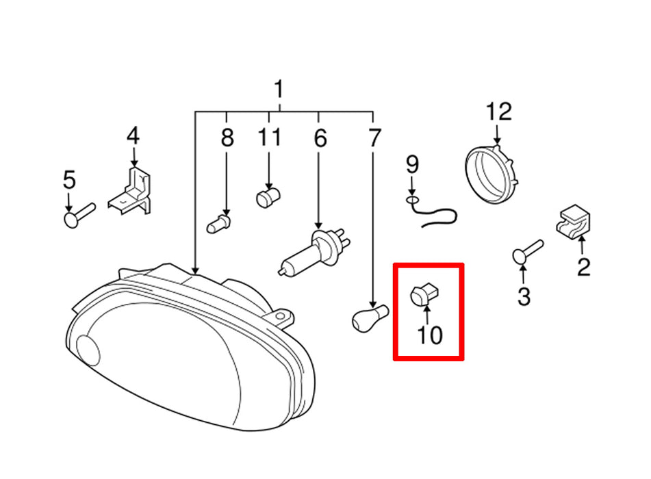 OE-Spec 1156 Headlight Turn Signal Light Bulb Sockets For 2003-05 Hyundai Accent