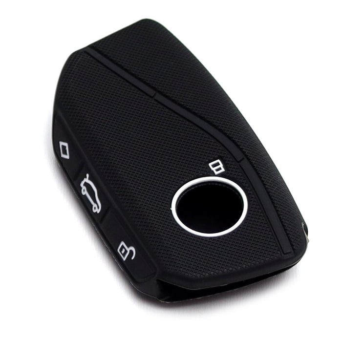 Black Soft Silicone Smart Key Fob Cover For 23+ BMW X5 X6 X7 iX i5 i7 5 7 Series